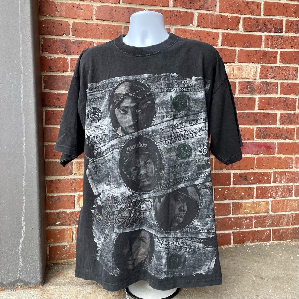 Hoss Tee Hip Hop Legends T-Shirt 3XL Black & White Tupac Shakur Biggie Eazy-E